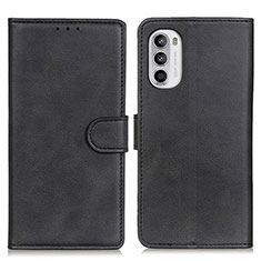 Funda de Cuero Cartera con Soporte Carcasa A05D para Motorola MOTO G52 Negro