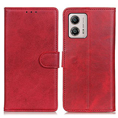 Funda de Cuero Cartera con Soporte Carcasa A05D para Motorola Moto G53 5G Rojo