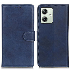 Funda de Cuero Cartera con Soporte Carcasa A05D para Motorola Moto G54 5G Azul