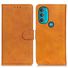 Funda de Cuero Cartera con Soporte Carcasa A05D para Motorola Moto G71 5G Marron