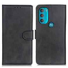 Funda de Cuero Cartera con Soporte Carcasa A05D para Motorola Moto G71 5G Negro