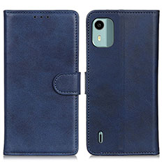 Funda de Cuero Cartera con Soporte Carcasa A05D para Nokia C12 Azul