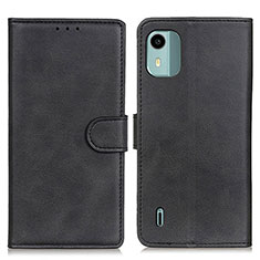 Funda de Cuero Cartera con Soporte Carcasa A05D para Nokia C12 Negro