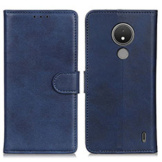 Funda de Cuero Cartera con Soporte Carcasa A05D para Nokia C21 Azul