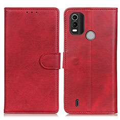 Funda de Cuero Cartera con Soporte Carcasa A05D para Nokia C21 Plus Rojo