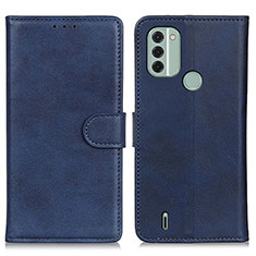 Funda de Cuero Cartera con Soporte Carcasa A05D para Nokia C31 Azul