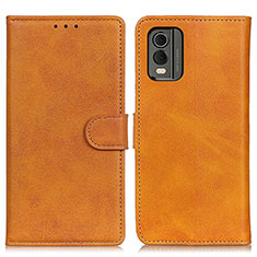 Funda de Cuero Cartera con Soporte Carcasa A05D para Nokia C32 Marron