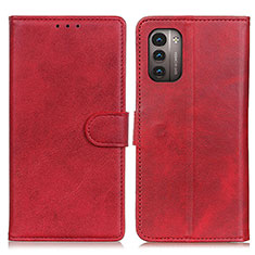 Funda de Cuero Cartera con Soporte Carcasa A05D para Nokia G11 Rojo