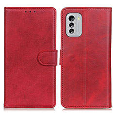 Funda de Cuero Cartera con Soporte Carcasa A05D para Nokia G60 5G Rojo