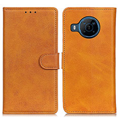 Funda de Cuero Cartera con Soporte Carcasa A05D para Nokia X100 5G Marron