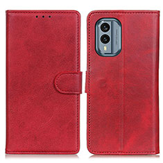 Funda de Cuero Cartera con Soporte Carcasa A05D para Nokia X30 5G Rojo