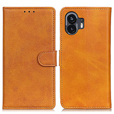 Funda de Cuero Cartera con Soporte Carcasa A05D para Nothing Phone 2 Marron