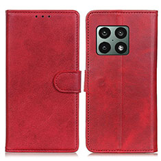 Funda de Cuero Cartera con Soporte Carcasa A05D para OnePlus 10 Pro 5G Rojo