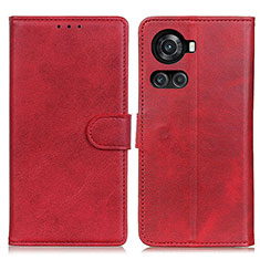 Funda de Cuero Cartera con Soporte Carcasa A05D para OnePlus 10R 5G Rojo