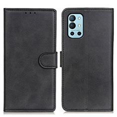 Funda de Cuero Cartera con Soporte Carcasa A05D para OnePlus 9R 5G Negro