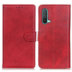 Funda de Cuero Cartera con Soporte Carcasa A05D para OnePlus Nord CE 5G Rojo