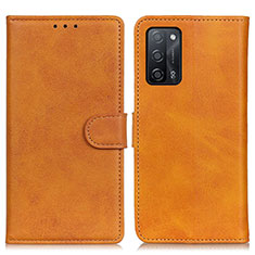 Funda de Cuero Cartera con Soporte Carcasa A05D para Oppo A53s 5G Marron