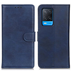 Funda de Cuero Cartera con Soporte Carcasa A05D para Oppo A54 4G Azul