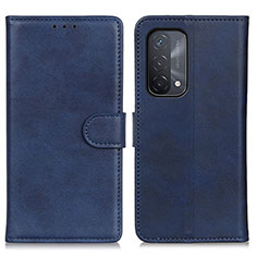 Funda de Cuero Cartera con Soporte Carcasa A05D para Oppo A54 5G Azul