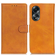 Funda de Cuero Cartera con Soporte Carcasa A05D para Oppo A78 4G Marron