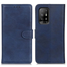 Funda de Cuero Cartera con Soporte Carcasa A05D para Oppo A94 5G Azul