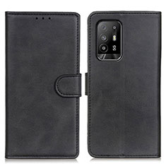 Funda de Cuero Cartera con Soporte Carcasa A05D para Oppo A95 5G Negro