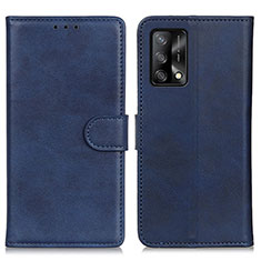 Funda de Cuero Cartera con Soporte Carcasa A05D para Oppo F19 Azul