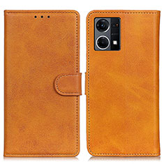 Funda de Cuero Cartera con Soporte Carcasa A05D para Oppo F21 Pro 4G Marron