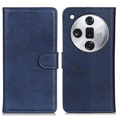 Funda de Cuero Cartera con Soporte Carcasa A05D para Oppo Find X7 5G Azul