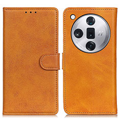 Funda de Cuero Cartera con Soporte Carcasa A05D para Oppo Find X7 5G Marron