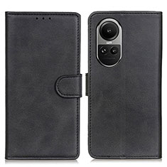 Funda de Cuero Cartera con Soporte Carcasa A05D para Oppo Reno10 Pro 5G Negro