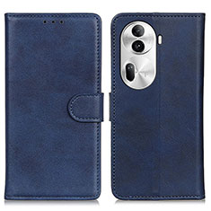 Funda de Cuero Cartera con Soporte Carcasa A05D para Oppo Reno11 Pro 5G Azul