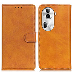 Funda de Cuero Cartera con Soporte Carcasa A05D para Oppo Reno11 Pro 5G Marron