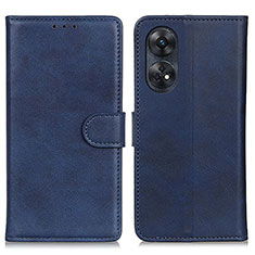 Funda de Cuero Cartera con Soporte Carcasa A05D para Oppo Reno8 T 4G Azul