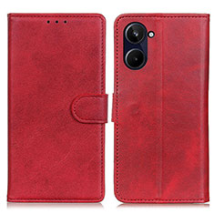 Funda de Cuero Cartera con Soporte Carcasa A05D para Realme 10 4G Rojo