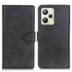 Funda de Cuero Cartera con Soporte Carcasa A05D para Realme C35 Negro