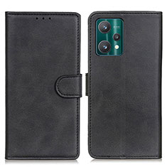 Funda de Cuero Cartera con Soporte Carcasa A05D para Realme V25 5G Negro