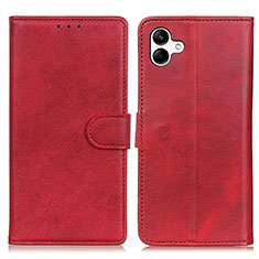 Funda de Cuero Cartera con Soporte Carcasa A05D para Samsung Galaxy A04 4G Rojo