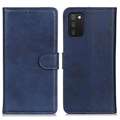 Funda de Cuero Cartera con Soporte Carcasa A05D para Samsung Galaxy F02S SM-E025F Azul