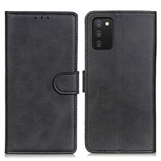 Funda de Cuero Cartera con Soporte Carcasa A05D para Samsung Galaxy F02S SM-E025F Negro