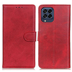 Funda de Cuero Cartera con Soporte Carcasa A05D para Samsung Galaxy M53 5G Rojo