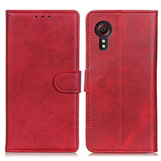 Funda de Cuero Cartera con Soporte Carcasa A05D para Samsung Galaxy XCover 5 SM-G525F Rojo