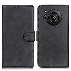 Funda de Cuero Cartera con Soporte Carcasa A05D para Sharp Aquos R7 Negro