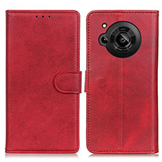 Funda de Cuero Cartera con Soporte Carcasa A05D para Sharp Aquos R7 Rojo