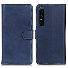 Funda de Cuero Cartera con Soporte Carcasa A05D para Sony Xperia 1 IV Azul