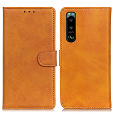 Funda de Cuero Cartera con Soporte Carcasa A05D para Sony Xperia 5 III SO-53B Marron