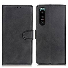 Funda de Cuero Cartera con Soporte Carcasa A05D para Sony Xperia 5 III SO-53B Negro