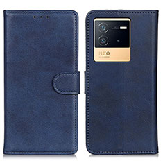 Funda de Cuero Cartera con Soporte Carcasa A05D para Vivo iQOO Neo6 5G Azul