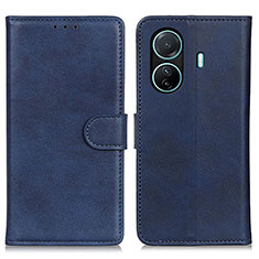 Funda de Cuero Cartera con Soporte Carcasa A05D para Vivo T1 Pro 5G Azul