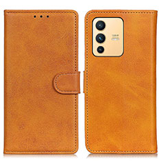 Funda de Cuero Cartera con Soporte Carcasa A05D para Vivo V23 5G Marron